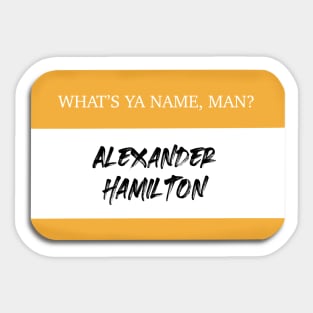 Alexander Hamilton Name Tag Fan Art Sticker